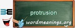 WordMeaning blackboard for protrusion